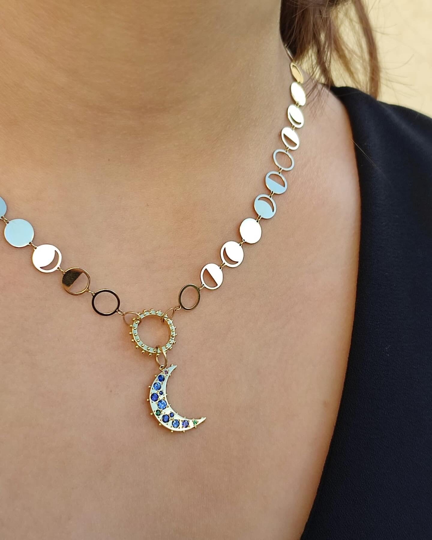 BOHEME CONFETTI LUNE OR 14KY CHAIN | In-Stock