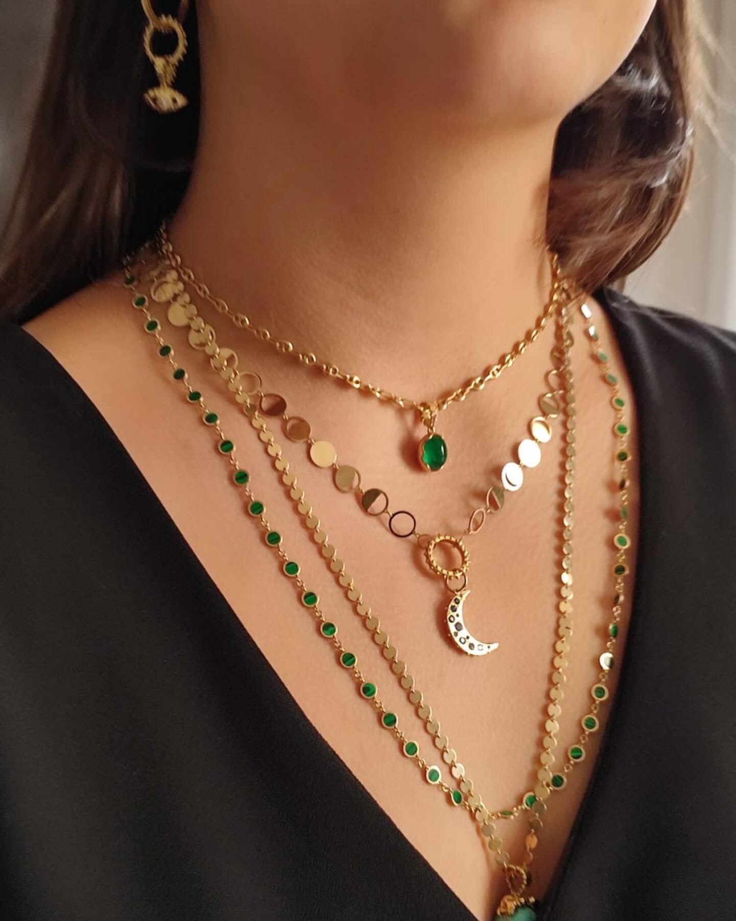 BOHEME CONFETTI LUNE OR 14KY CHAIN | In-Stock