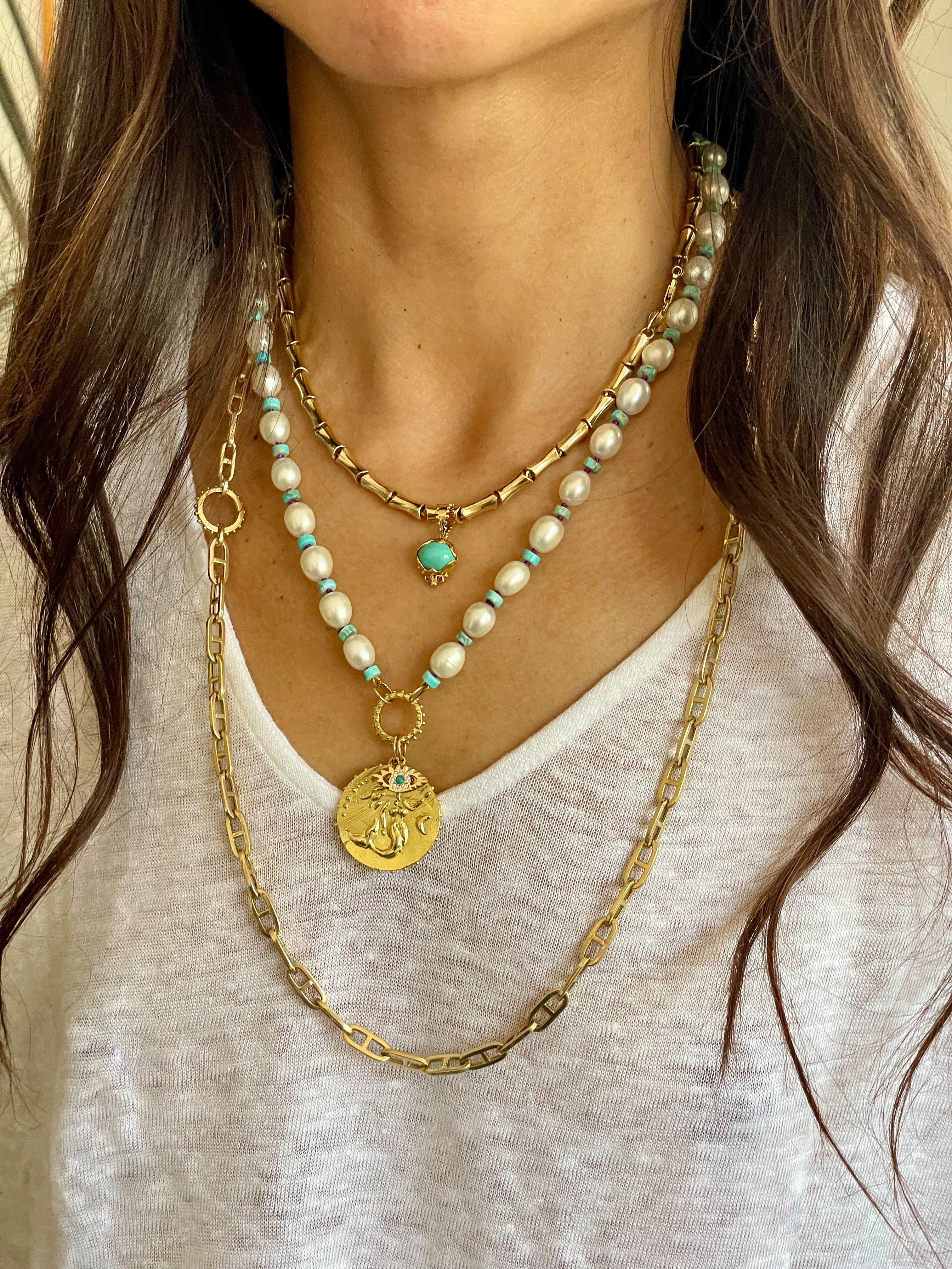 BOHEME TURQUOISE LOTUS CHARM | In-Stock