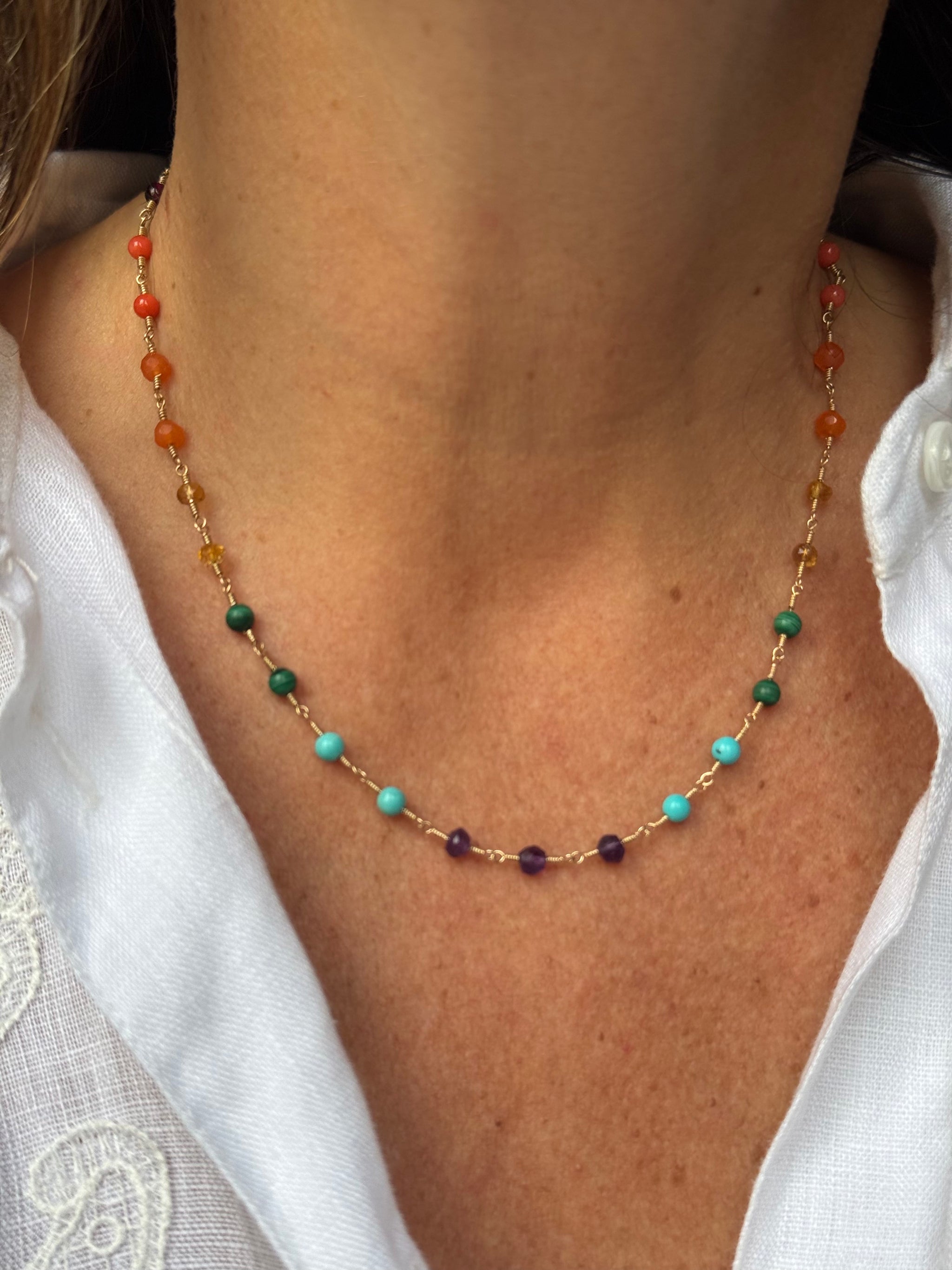 BOHEME DELPH RAINBOW BEAD CHAIN
