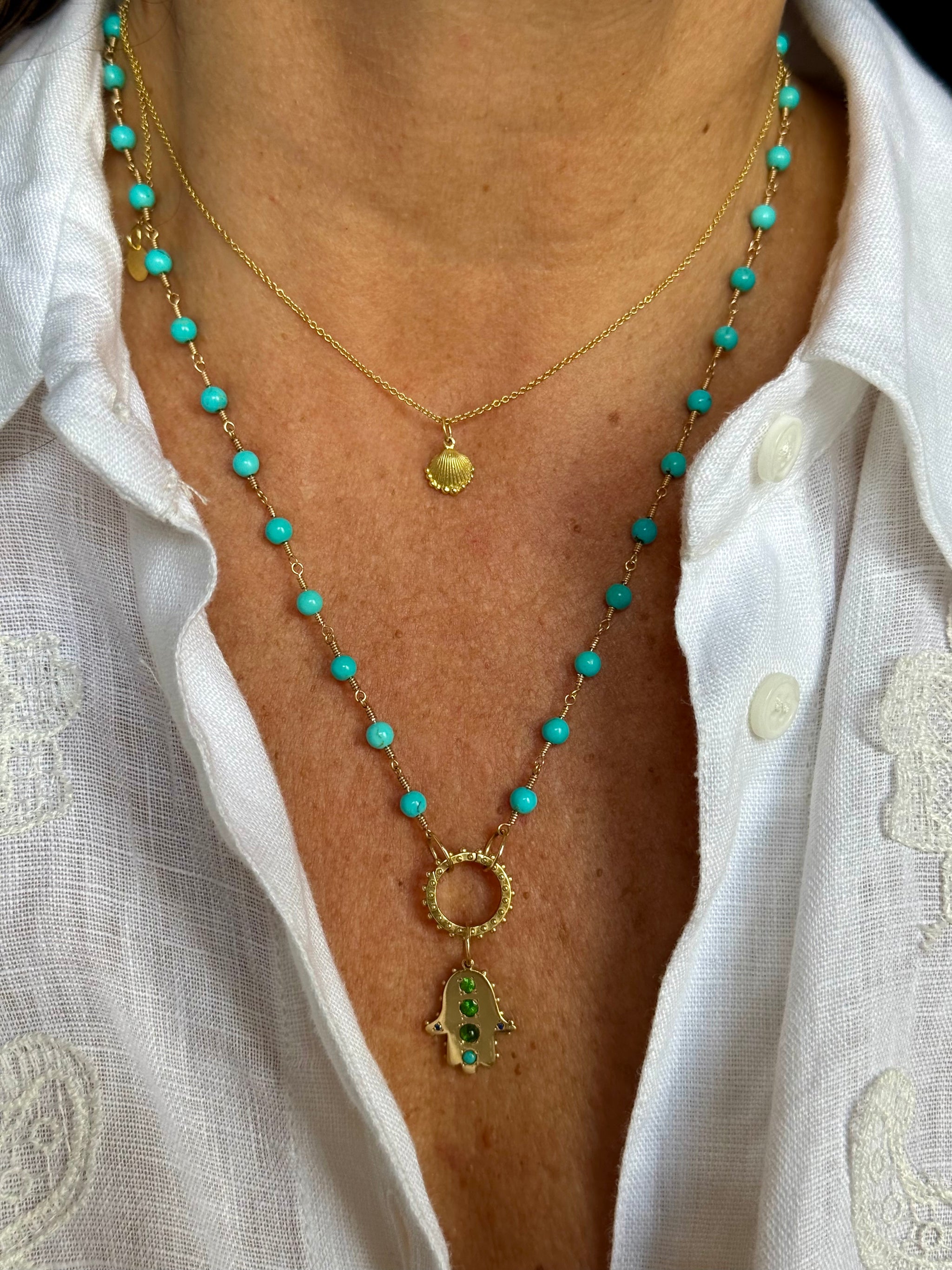 BOHEME DELPH TURQUOISE BEAD CHAIN