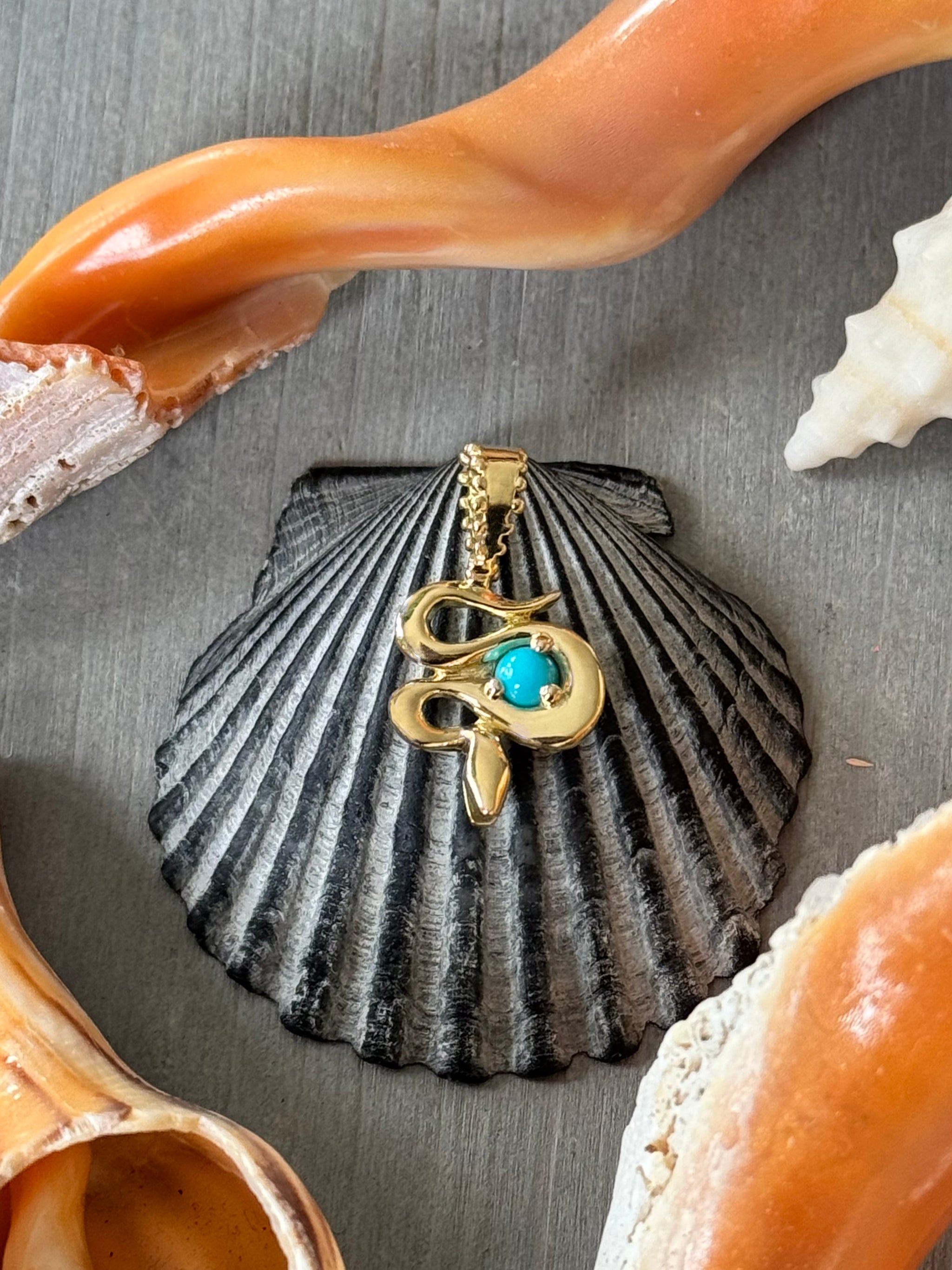 BOHEME TURQUOISE SERPENT CHARM | Crafted-to-Order