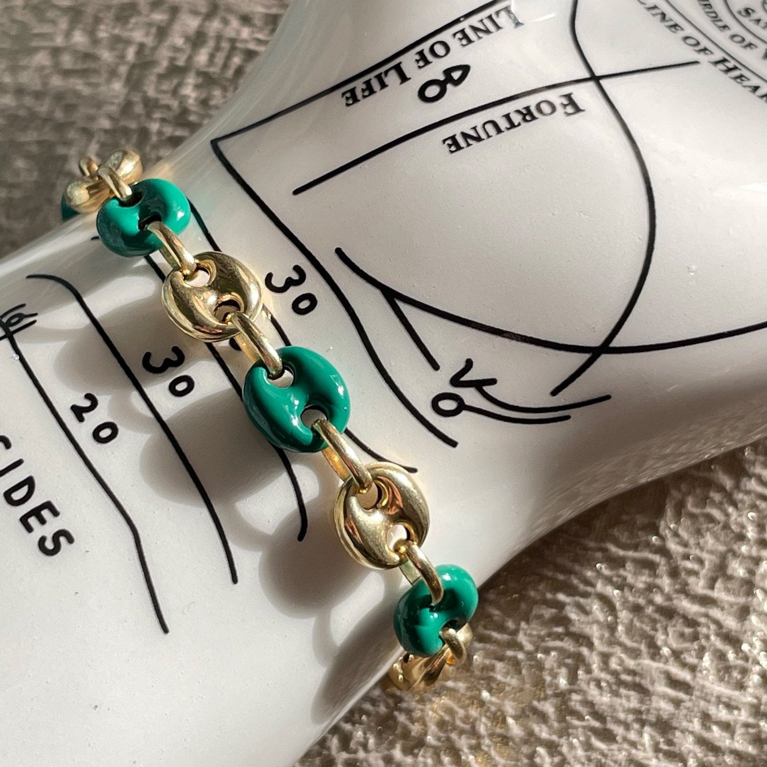 BOHEME GREEN ENAMEL BRACELET MARIN | In-Stock