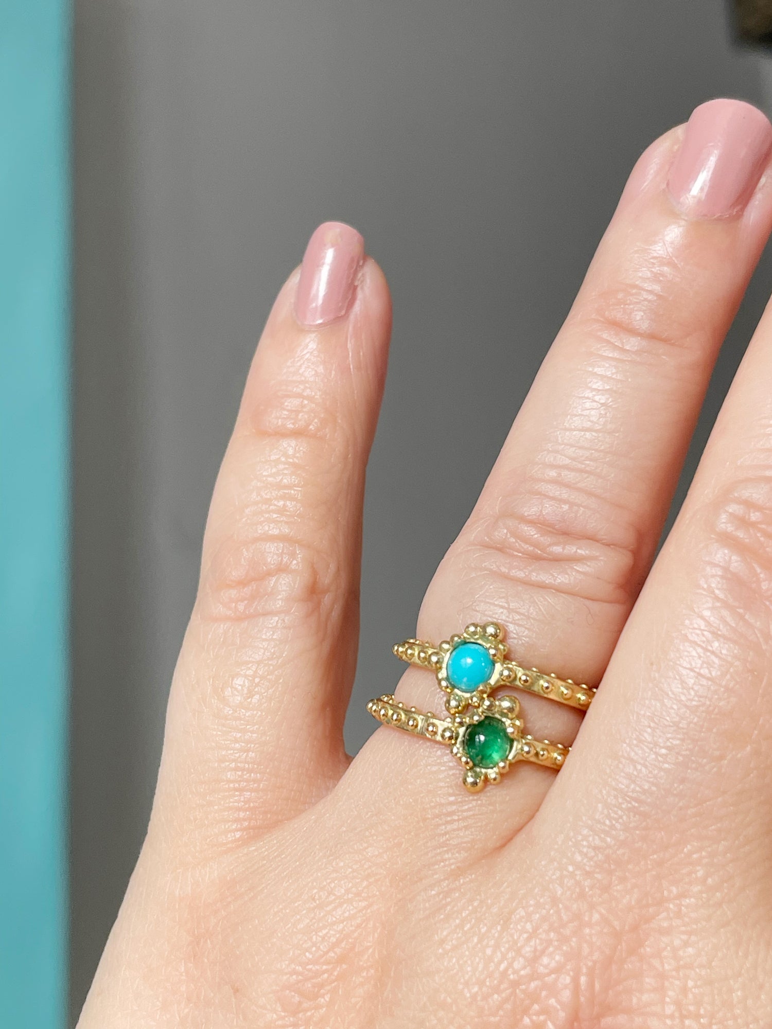 BOHEME BUBBLE EMERALD RING