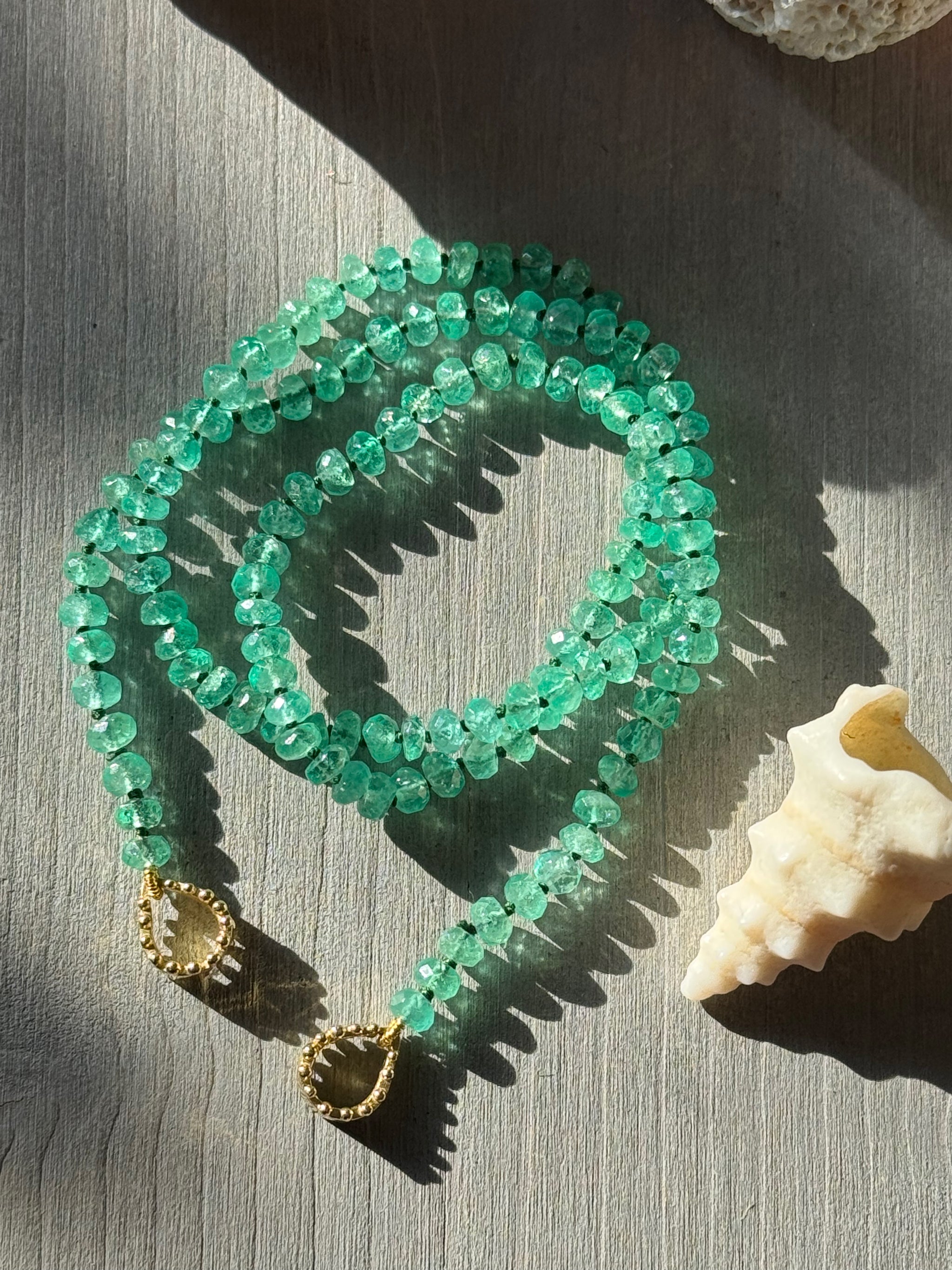 BOHEME EMERALD BEAD OPEN STRAND OOAK | In-Stock
