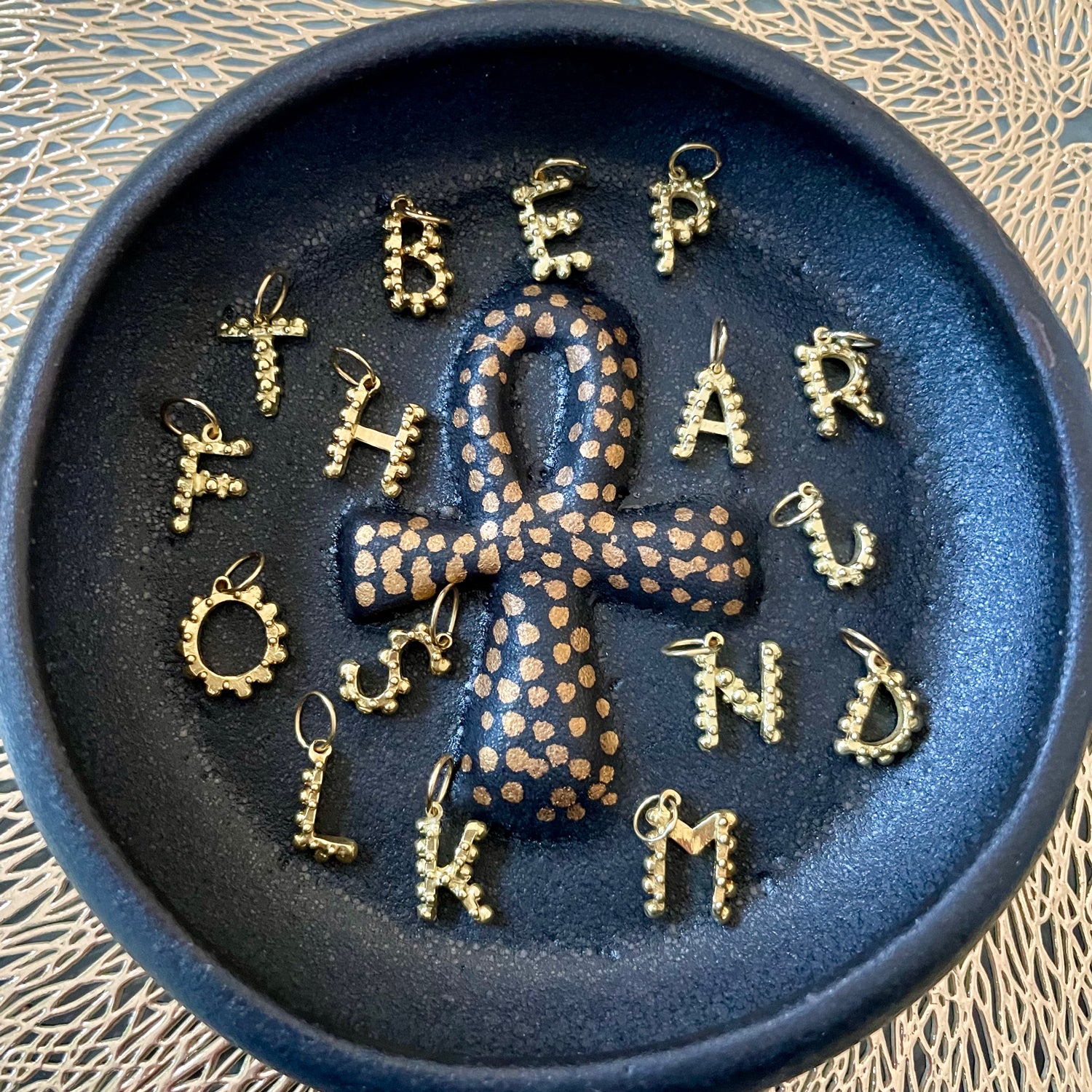 BOHEME SOLID GOLD INITIAL CHARM | Crafted-to-Order