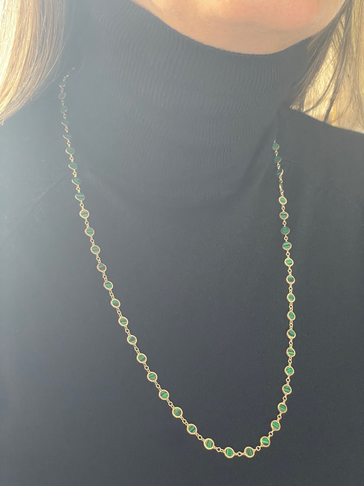 BOHEME MALACHITE INLAY DISCO CHAIN