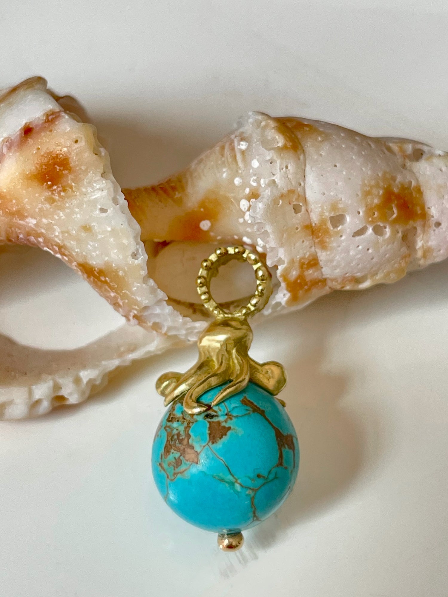 BOHEME TURQUOISE MATTE OCTOPUS CHARM