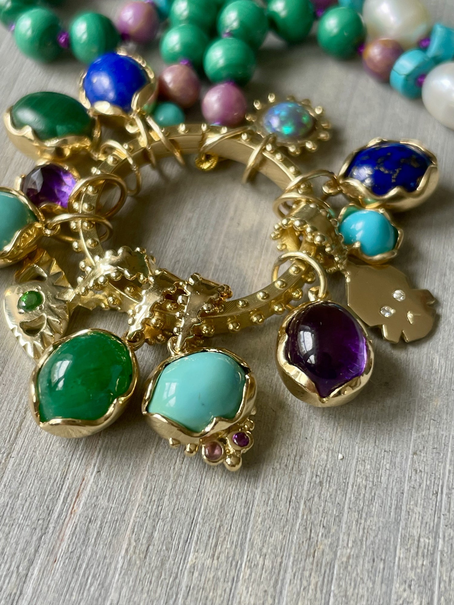 BOHEME TURQUOISE LOTUS CHARM | In-Stock