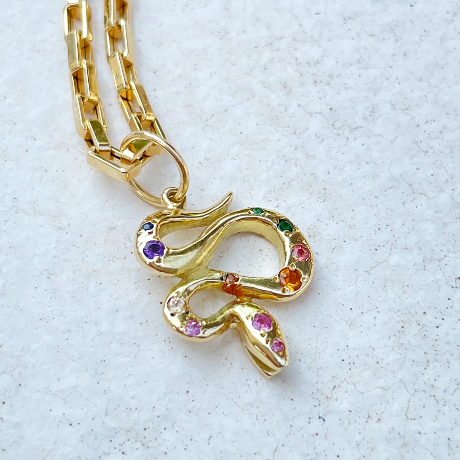BOHEME RAINBOW SERPENT CHARM | Crafted-to-Order
