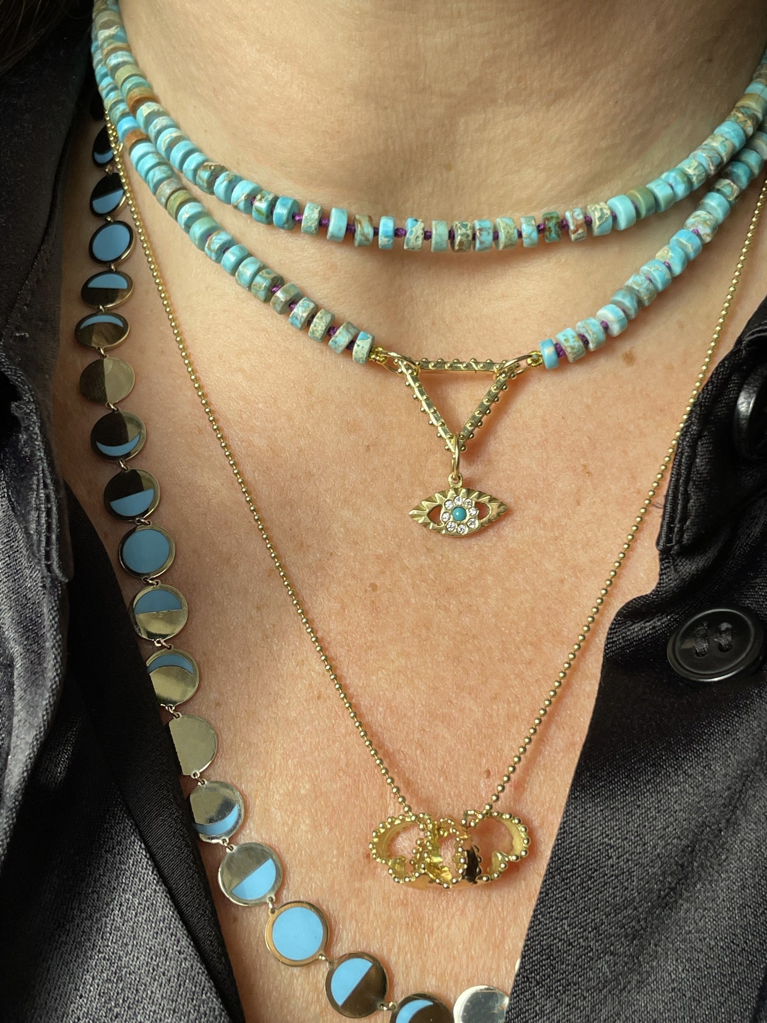 BOHEME TURQUOISE SMALL HEISHI STRAND rts
