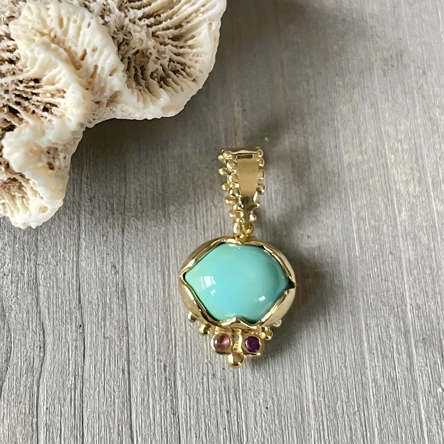 BOHEME TURQUOISE LOTUS CHARM | In-Stock