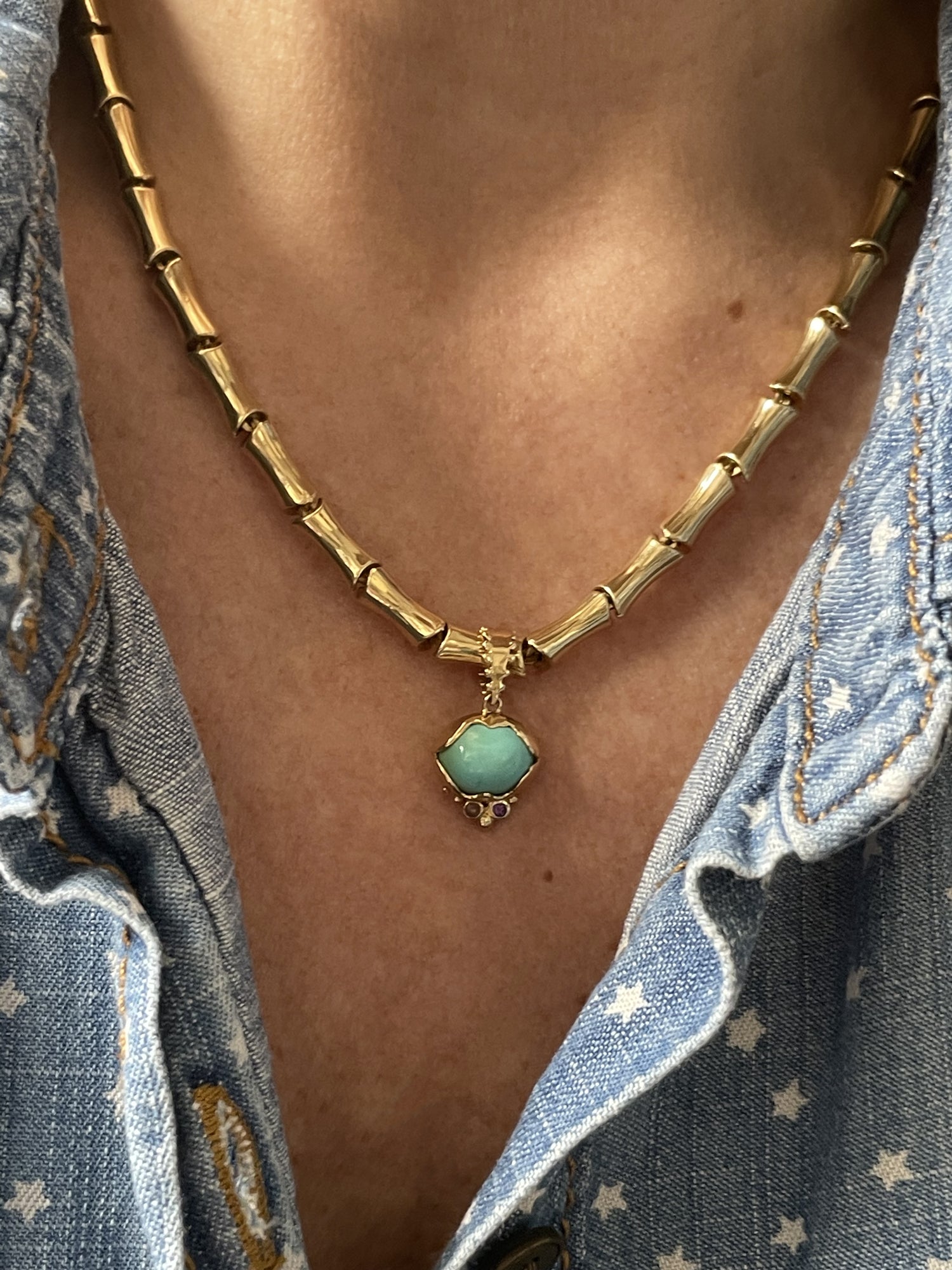 BOHEME TURQUOISE LOTUS CHARM | In-Stock