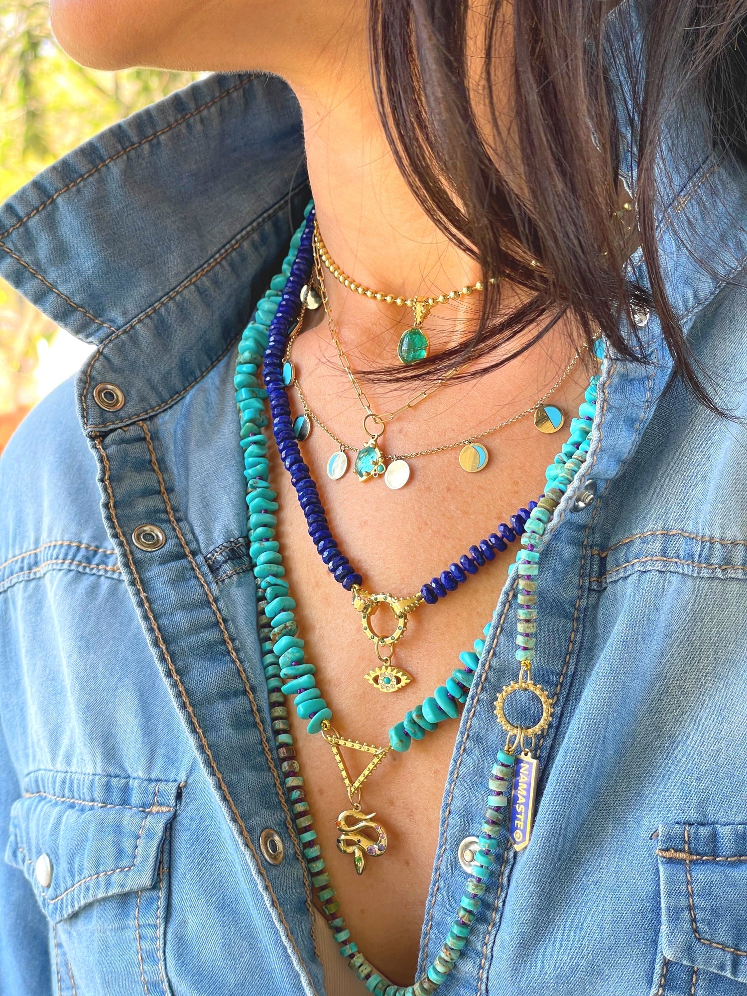 BOHEME TURQUOISE SMALL HEISHI STRAND rts