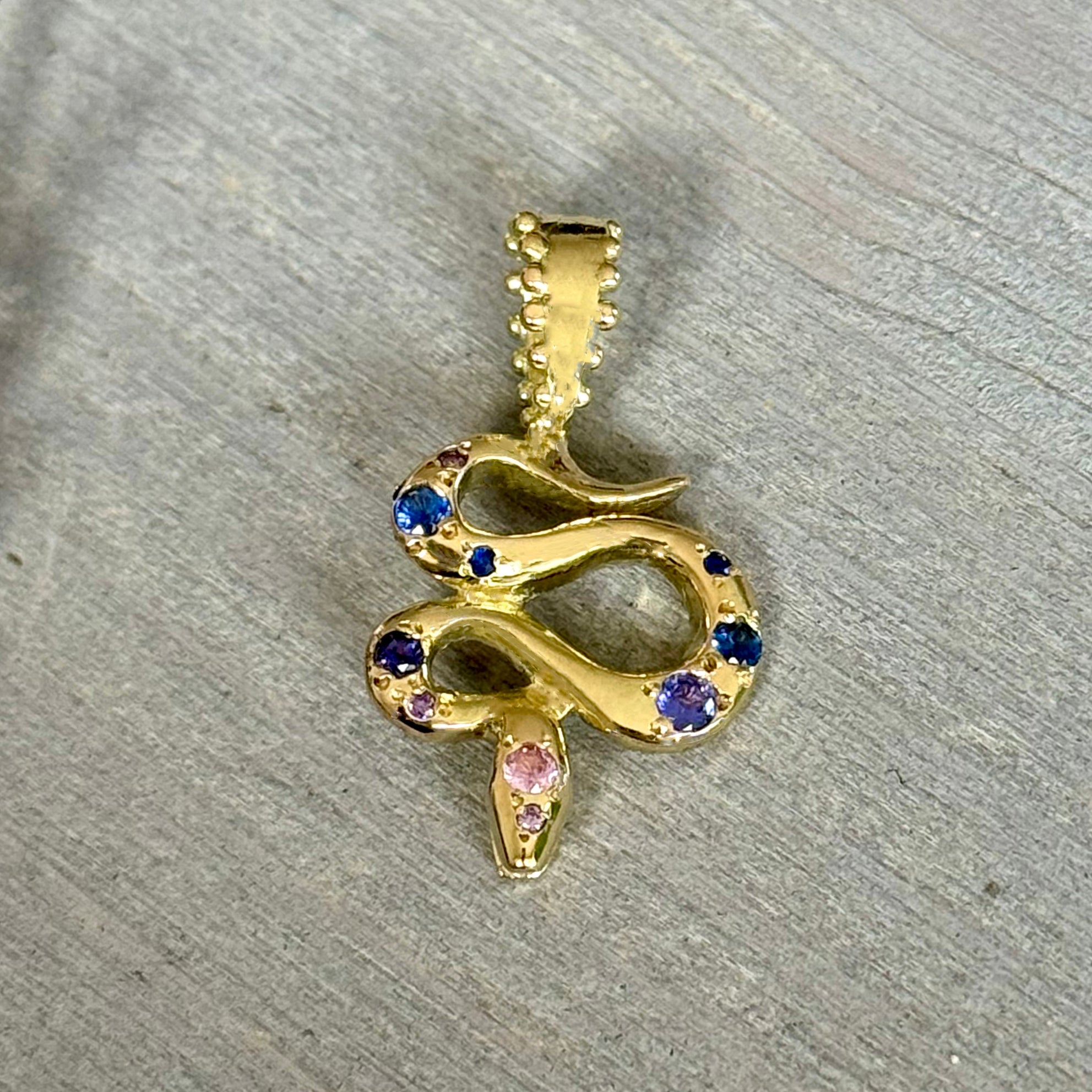 BOHEME SAPPHIRE SERPENT CHARM | Crafted-to-Order