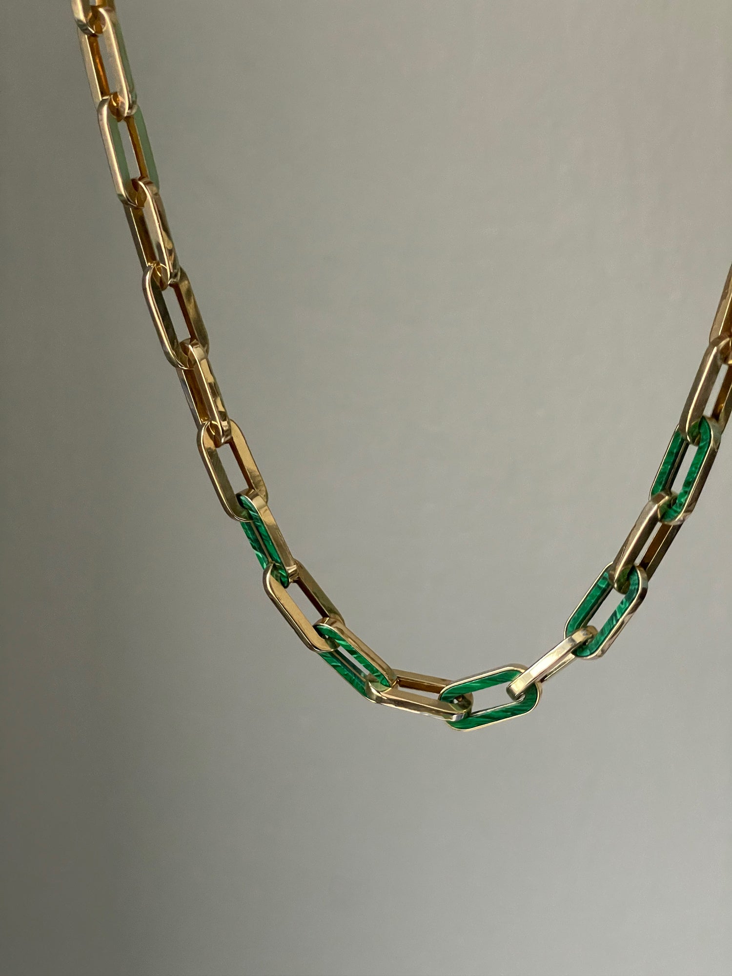 BOHEME MALACHITE SOULMATE GOLD CHAIN