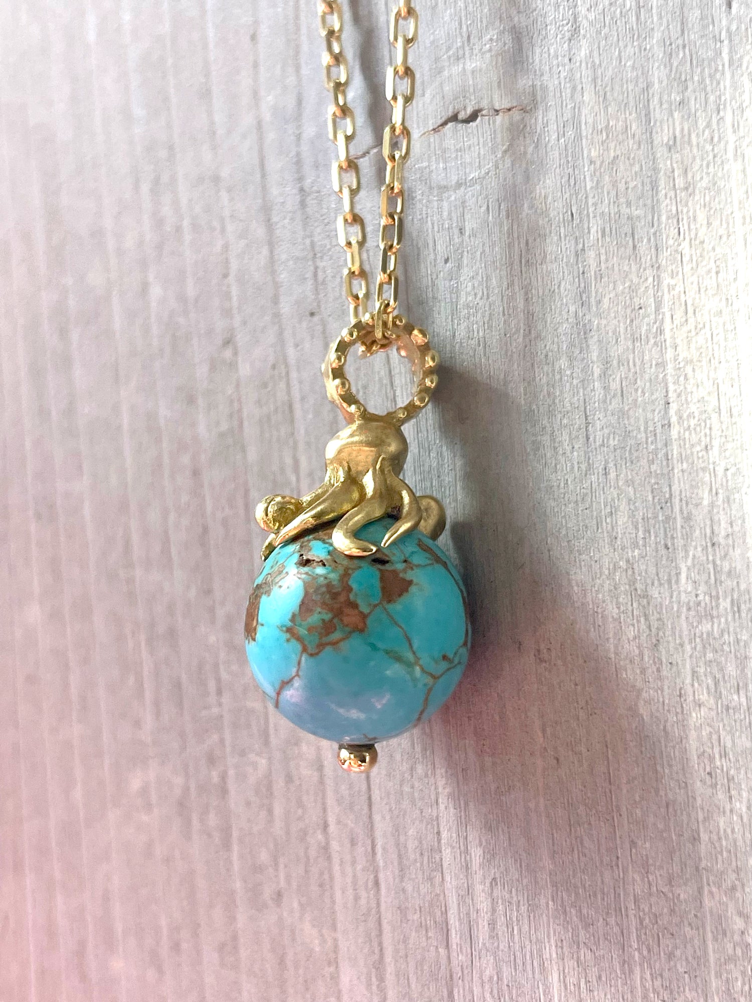 BOHEME TURQUOISE MATTE OCTOPUS CHARM