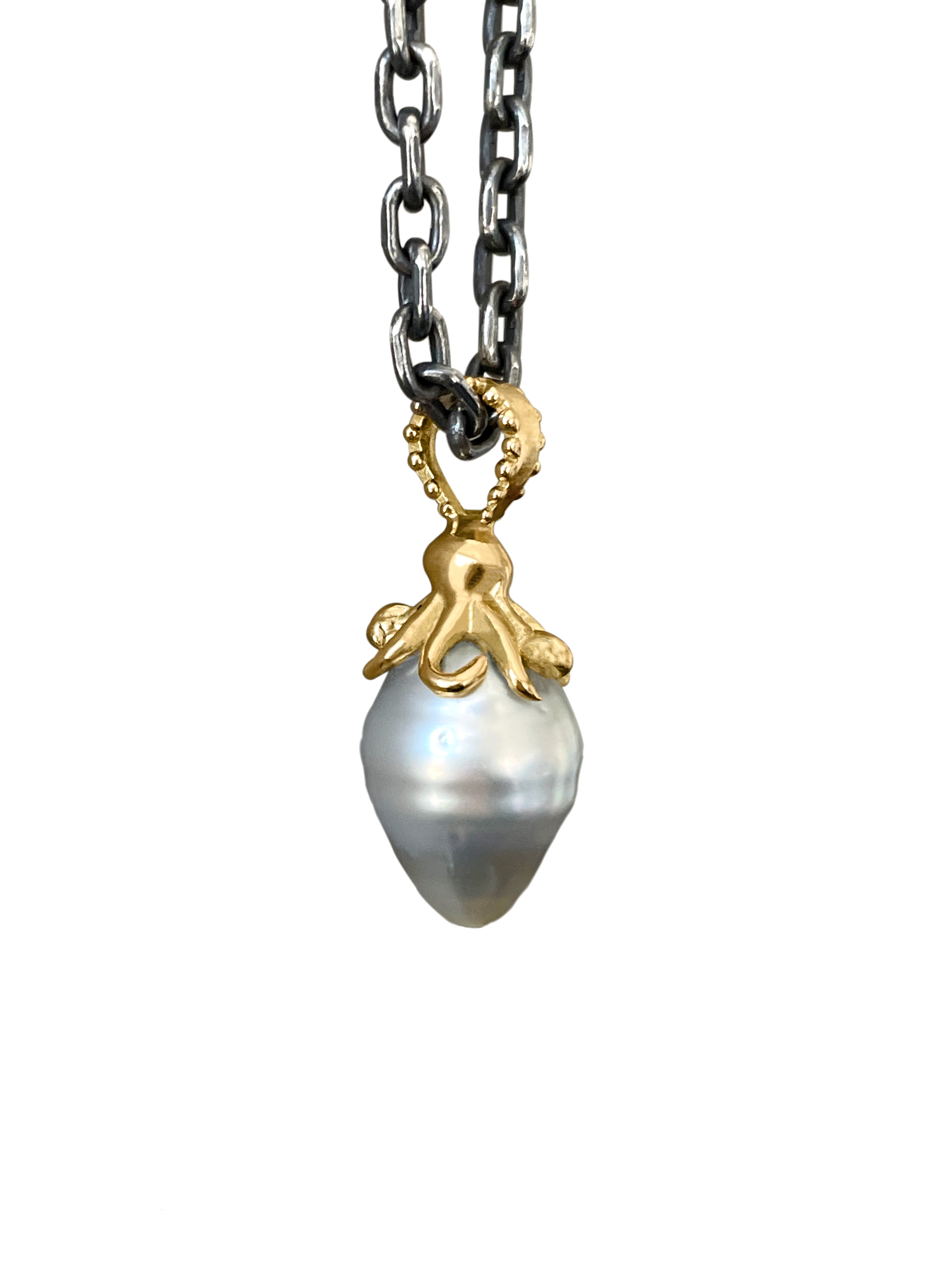 MERCURY-FREE GOLD BOHEME OCTOPUS PEARL NECKLACE