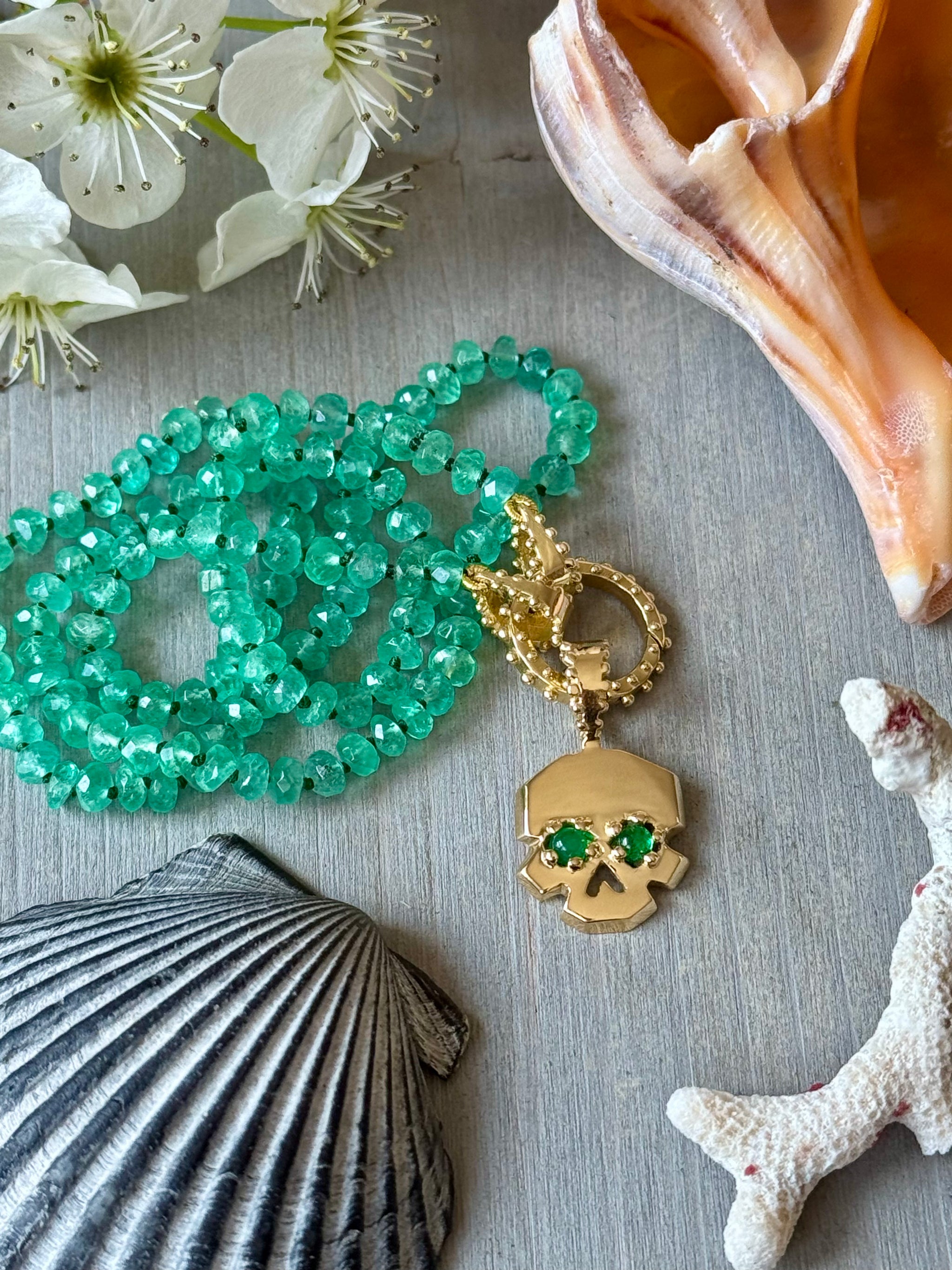 BOHEME EMERALD BEAD OPEN STRAND OOAK | In-Stock