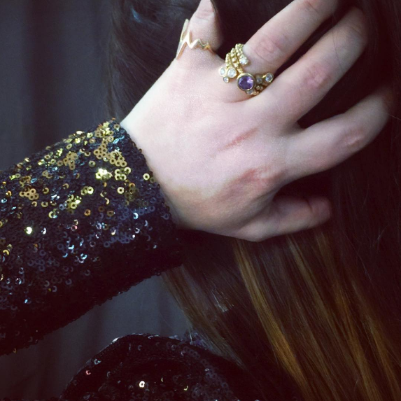 AMOUR DIAMOND HEARTBEAT RING 18KR