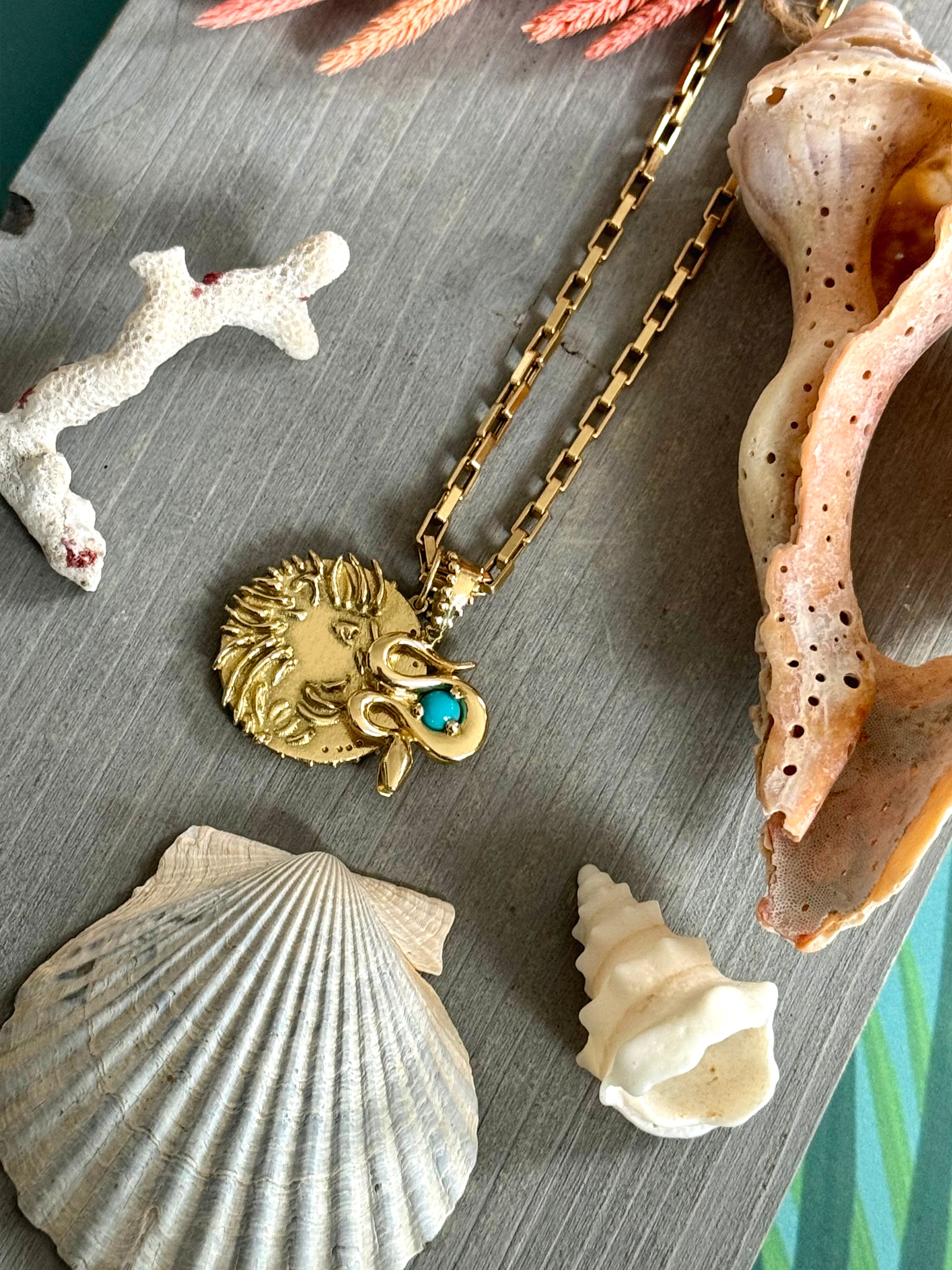 BOHEME TURQUOISE SERPENT CHARM