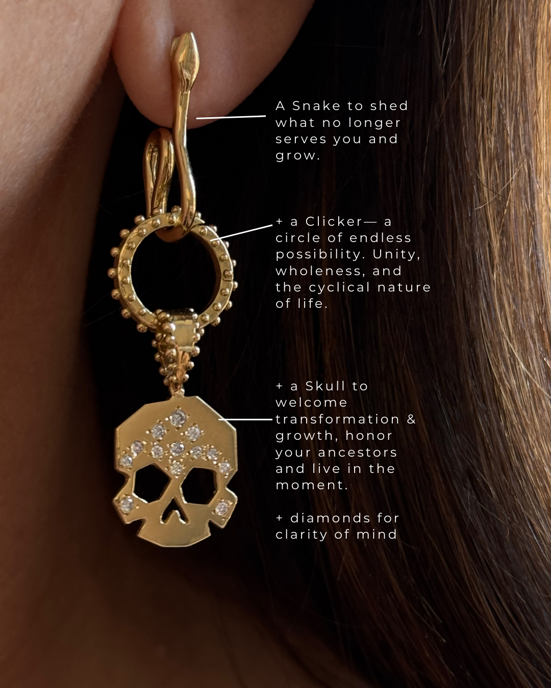 FACETTE DIAMOND SKULL CHARM | In-Stock
