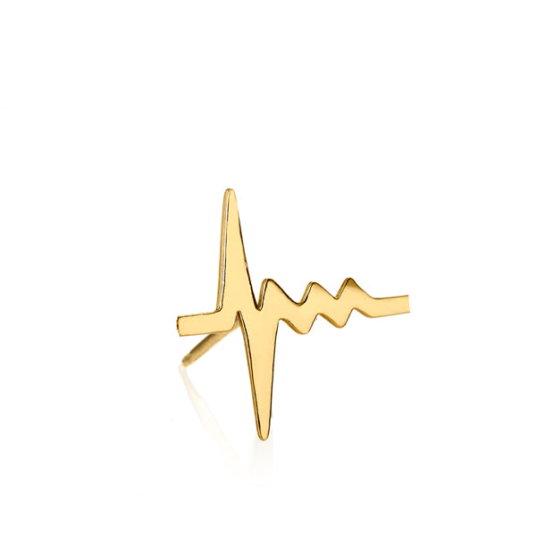 18k recycled gold Heartbeat Stud from delphine Leymarie