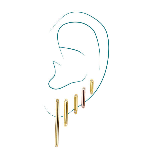 BATON DIAMOND STUDS rts