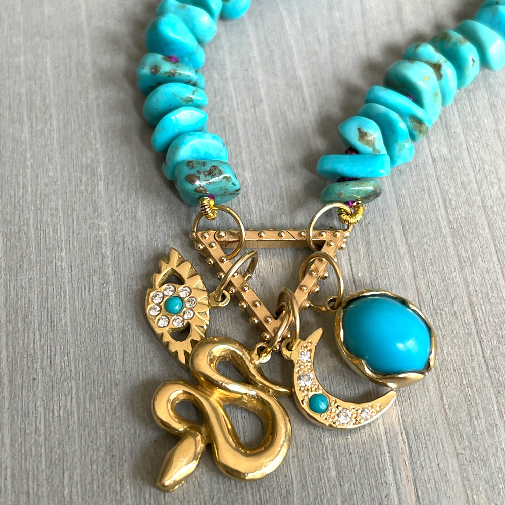 BOHEME PETITE TURQUOISE MOON CHARM