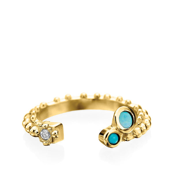 BOHEME CROWN TROIS RING BLEUE