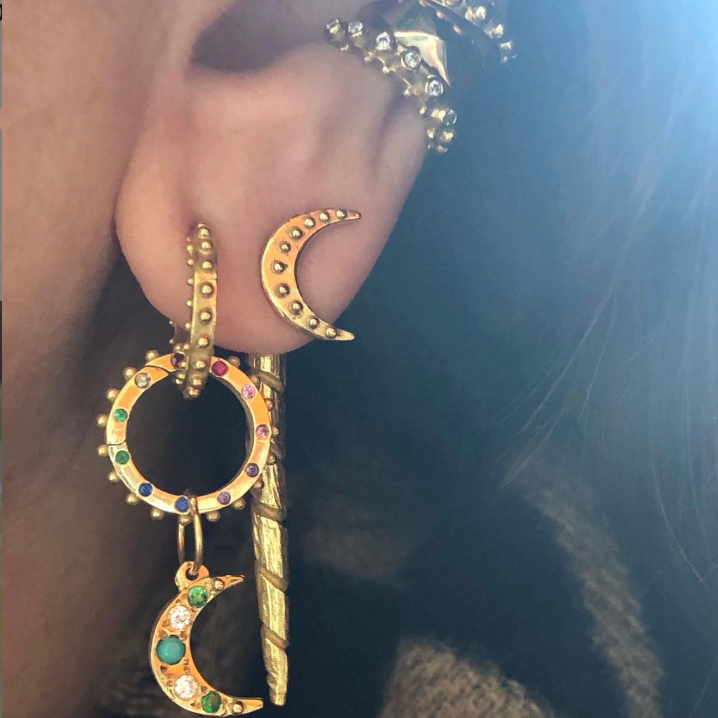 BOHEME PETITE TURQUOISE MOON CHARM