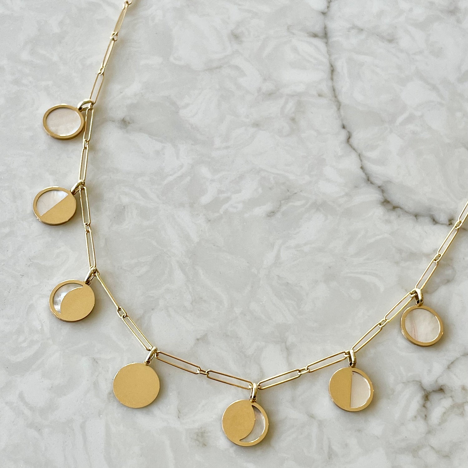 BOHEME CONFETTI GRANDE LUNE SEQUIN BLANC