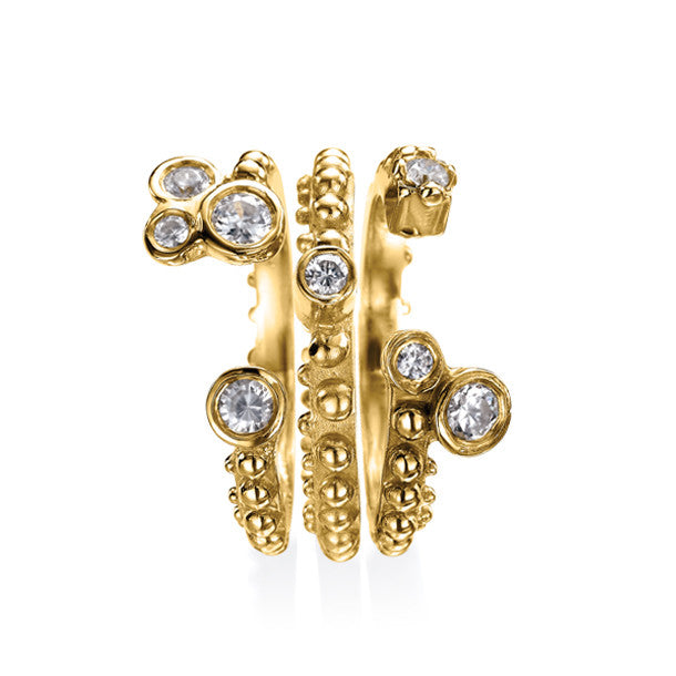 BOHEME Lea + Crowns Diamond rings set