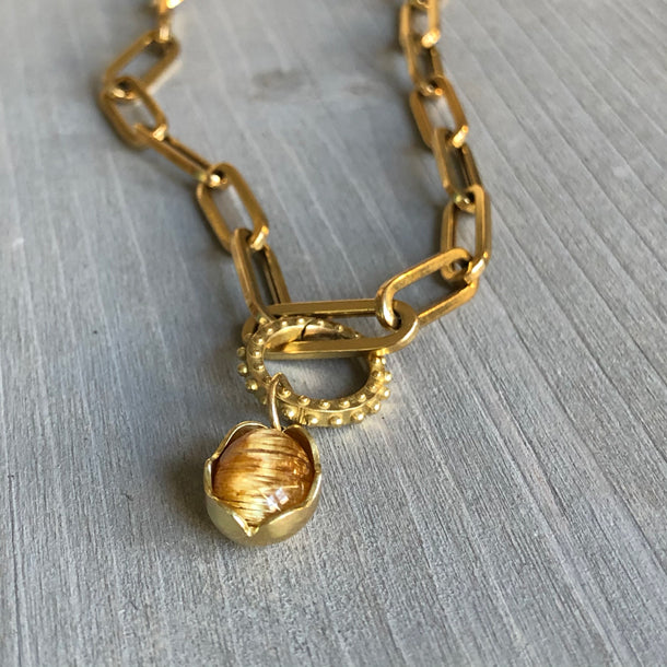 BOHEME GOLD LOTUS CHARM rts