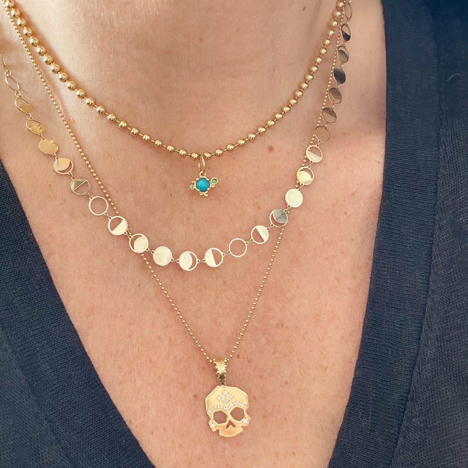 FACETTE DIAMOND SKULL CHARM | In-Stock