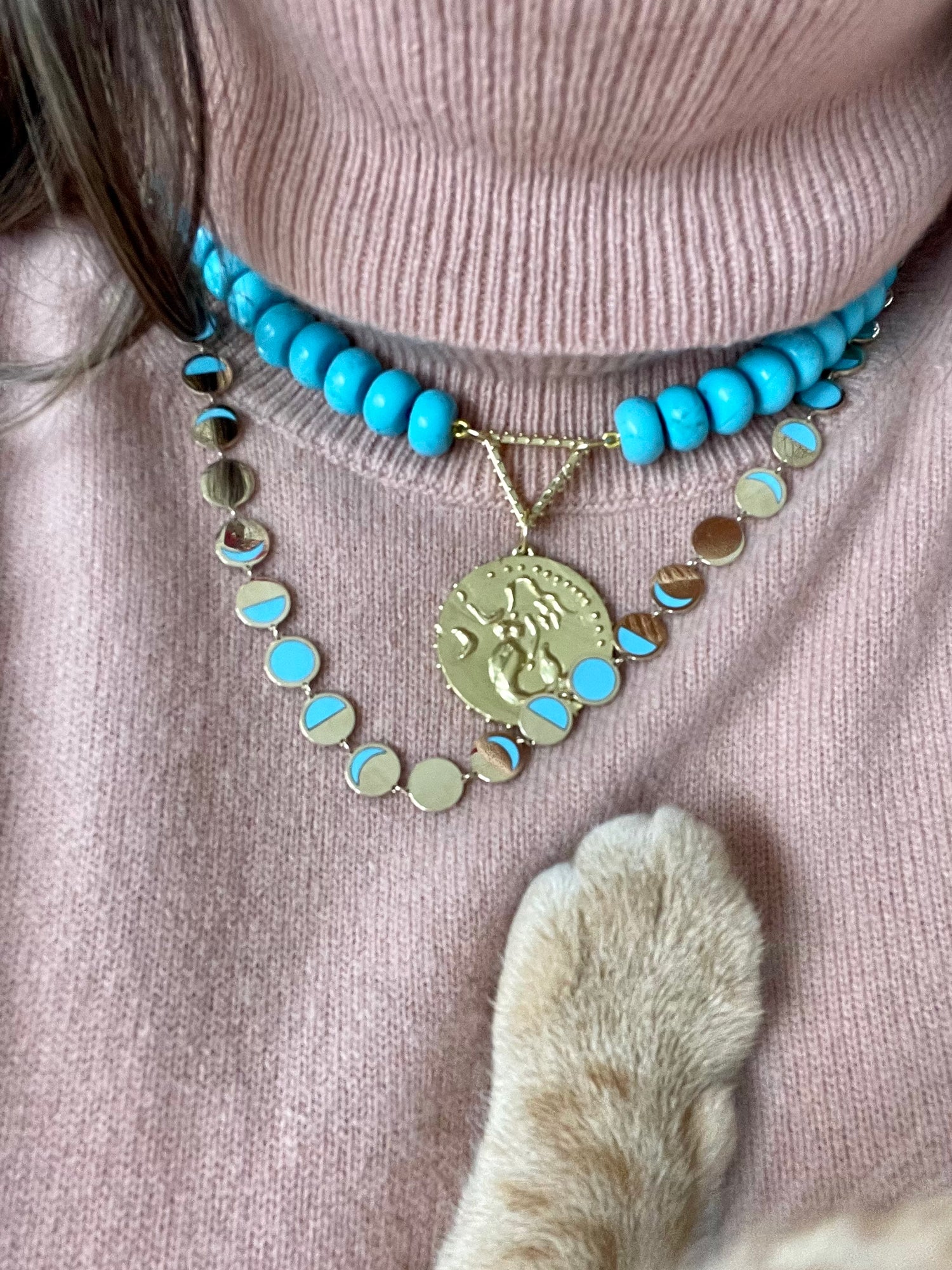 BOHEME CONFETTI LUNE BLEUE CHAIN