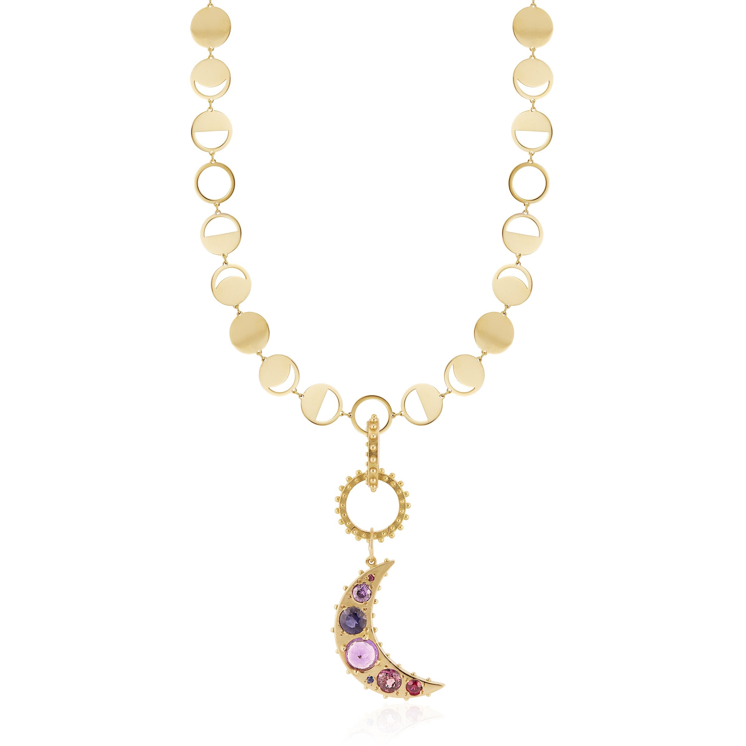 BOHEME CONFETTI LUNE OR 18KY CHAIN rts