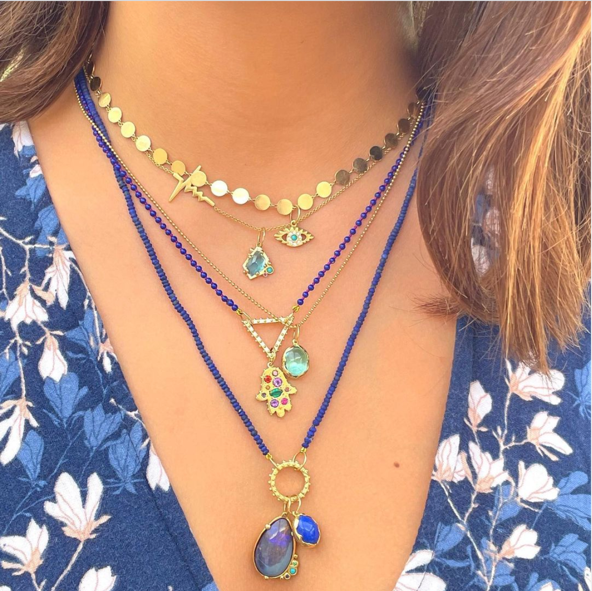 BOHEME TOPAZ LOTUS CHARM | In-Stock