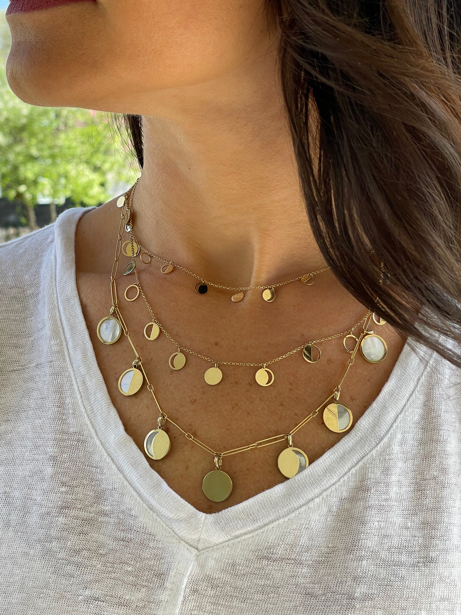 BOHEME CONFETTI GRANDE LUNE SEQUIN BLANC