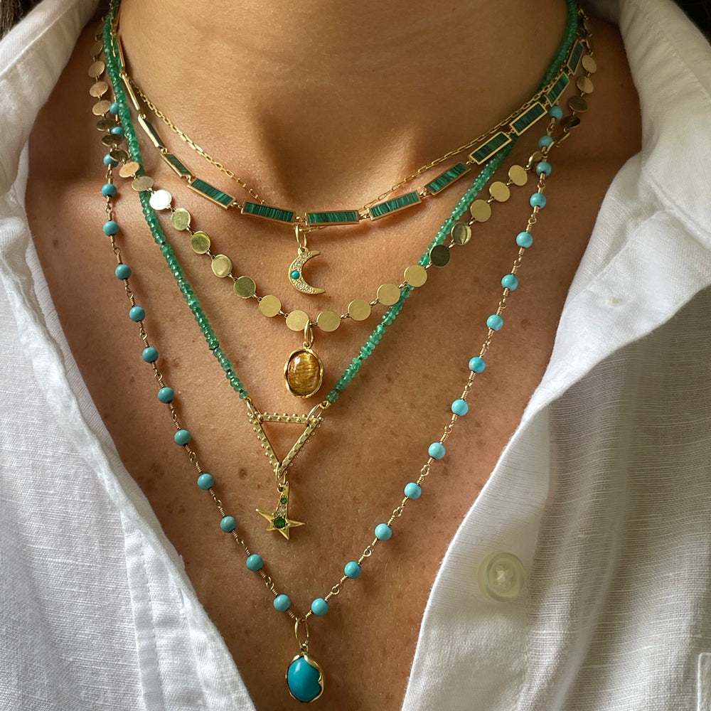 BOHEME PETITE TURQUOISE MOON CHARM