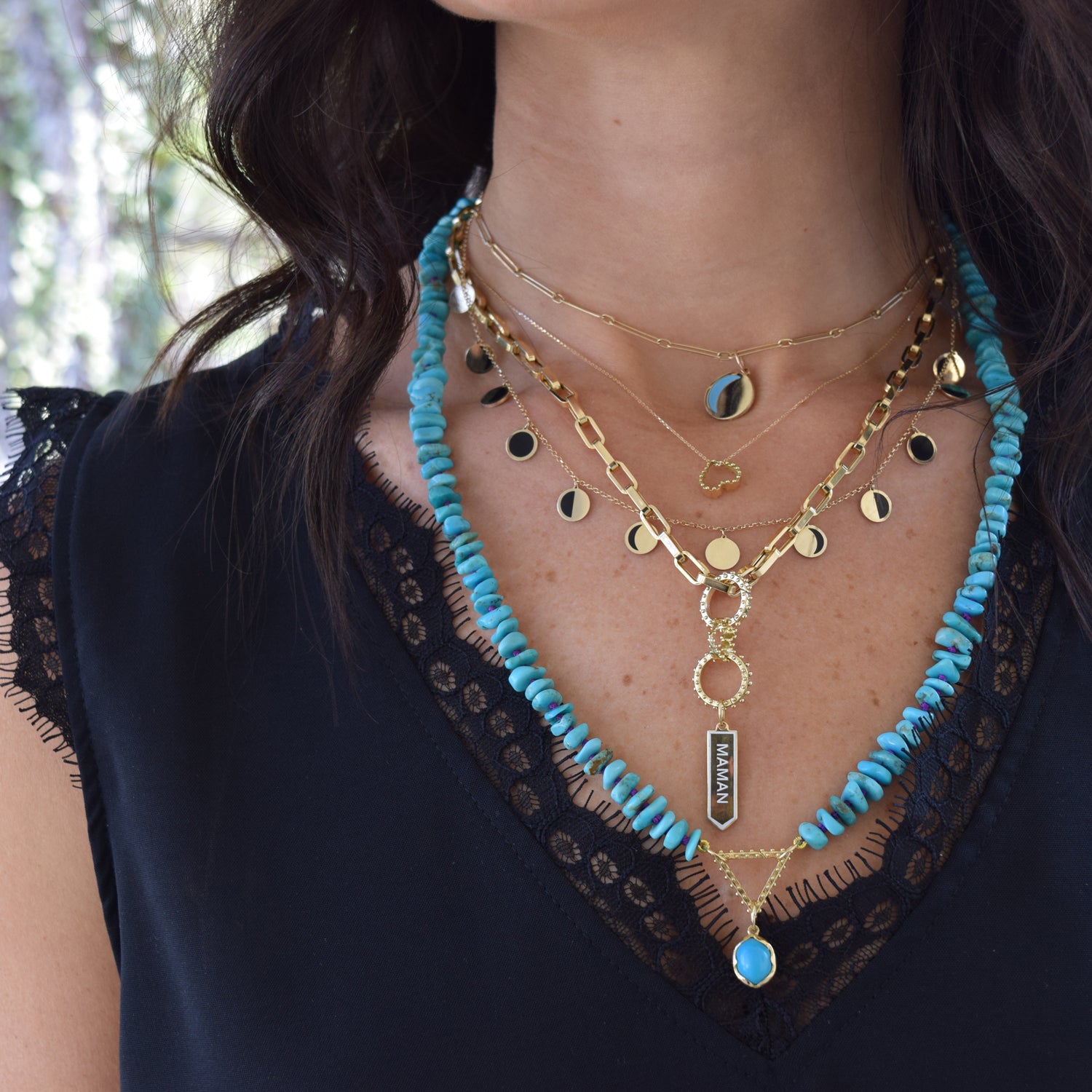 BOHEME TURQUOISE NUGGET OPEN CHAIN | Crafted-to-Order