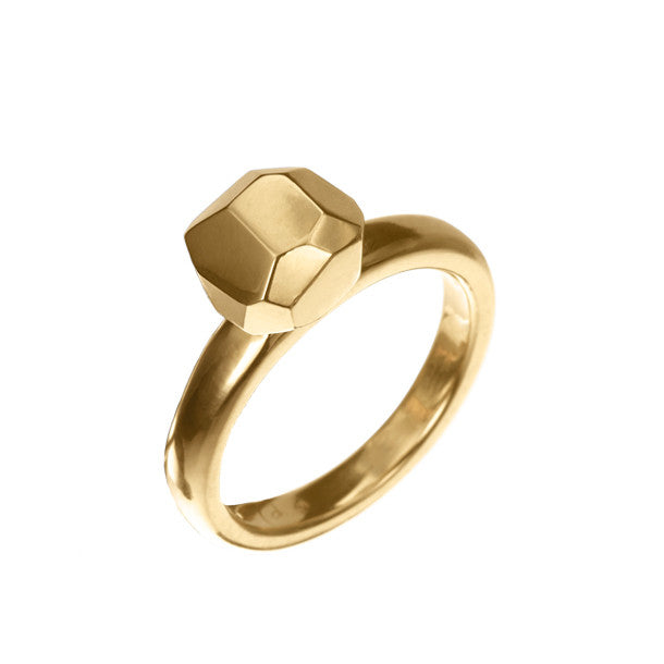 FACETTE SOLITAIRE RING 18KY rts