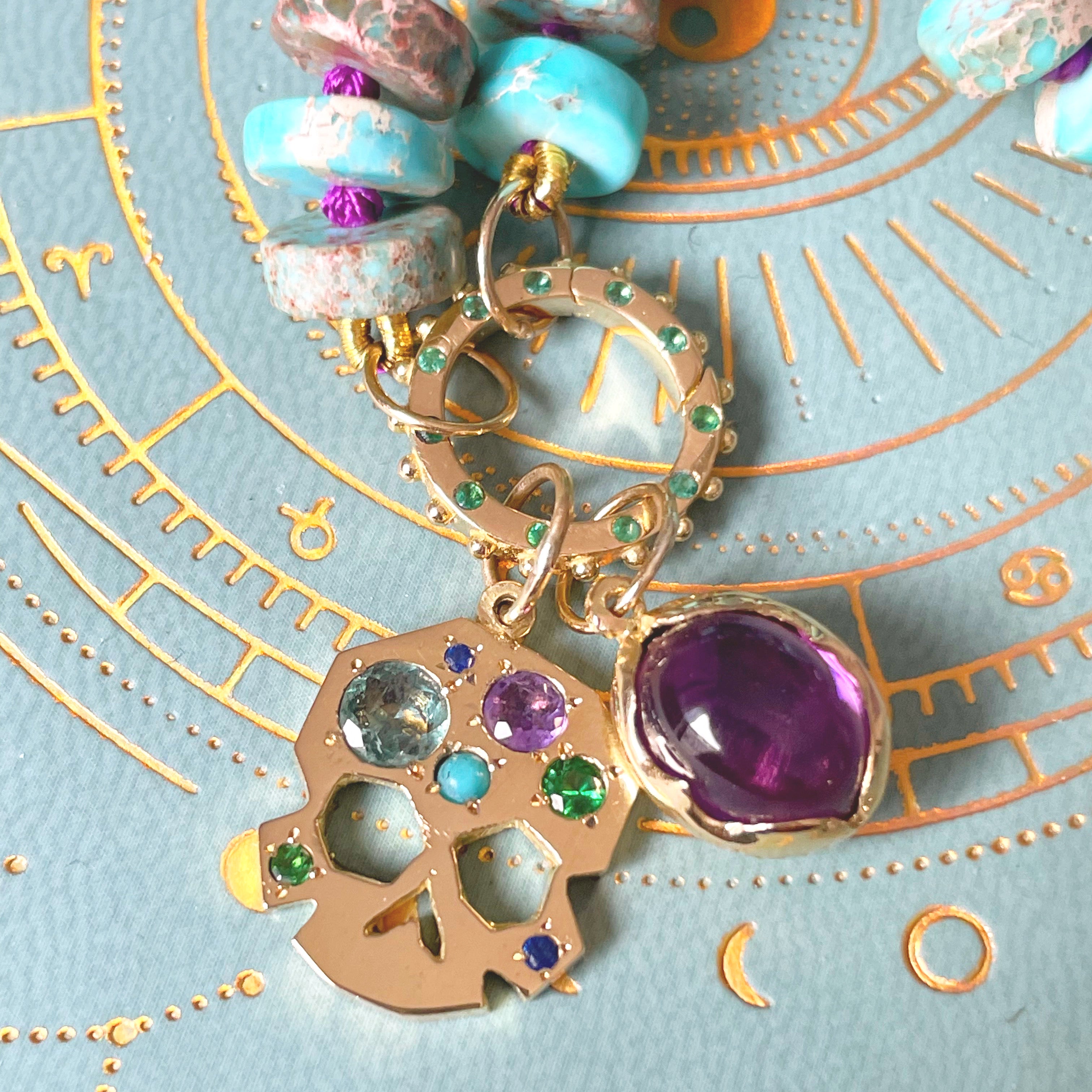 FACETTE GEMMY SKULL VERT CHARM | Crafted-to-Order