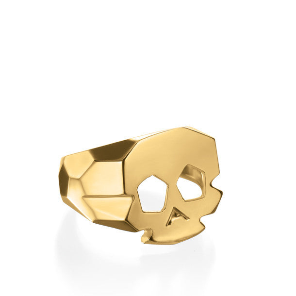 FACETTE SMALL SKULL RING | Crafted-to-order