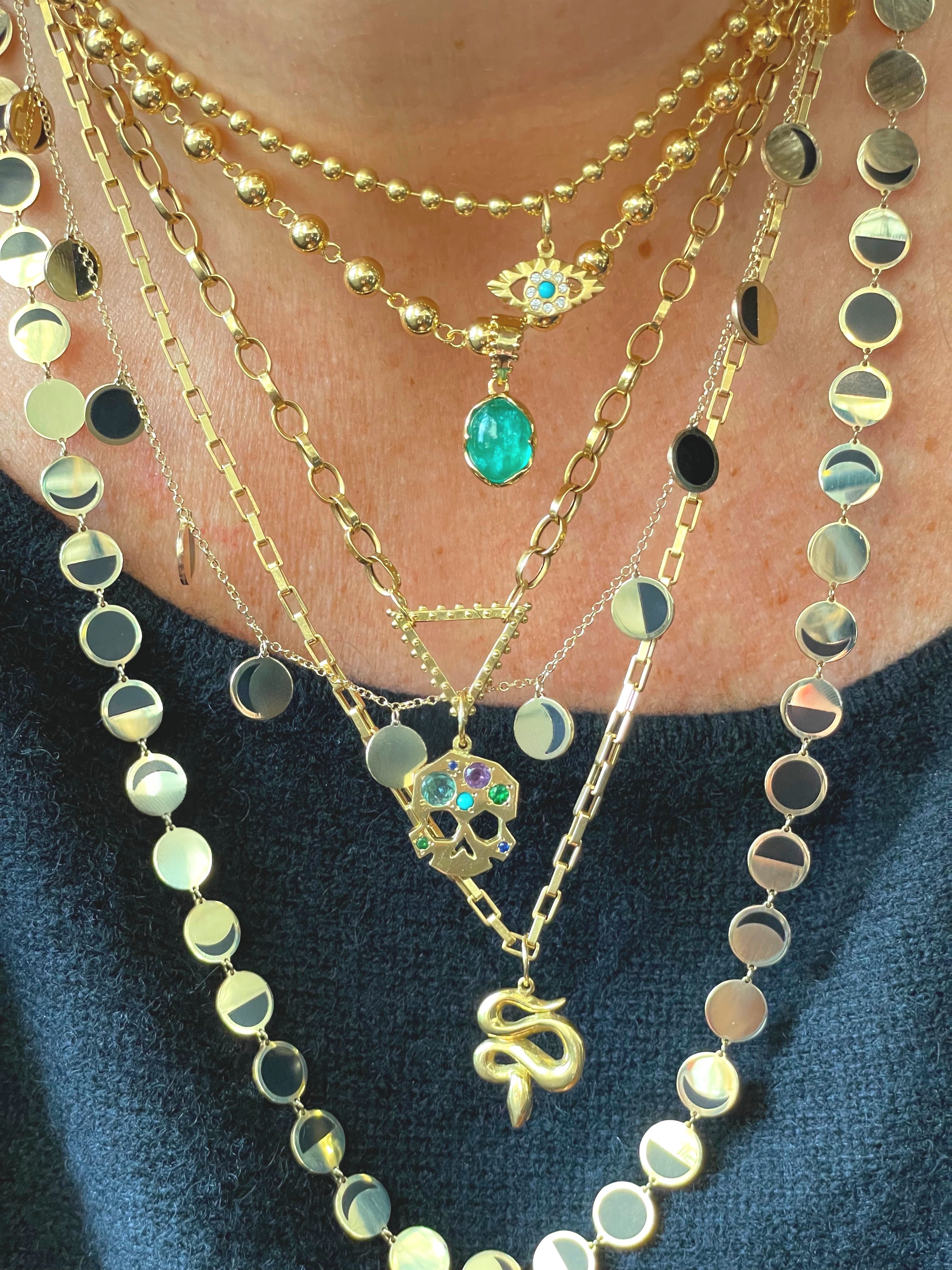 FACETTE GEMMY SKULL VERT CHARM | Crafted-to-Order