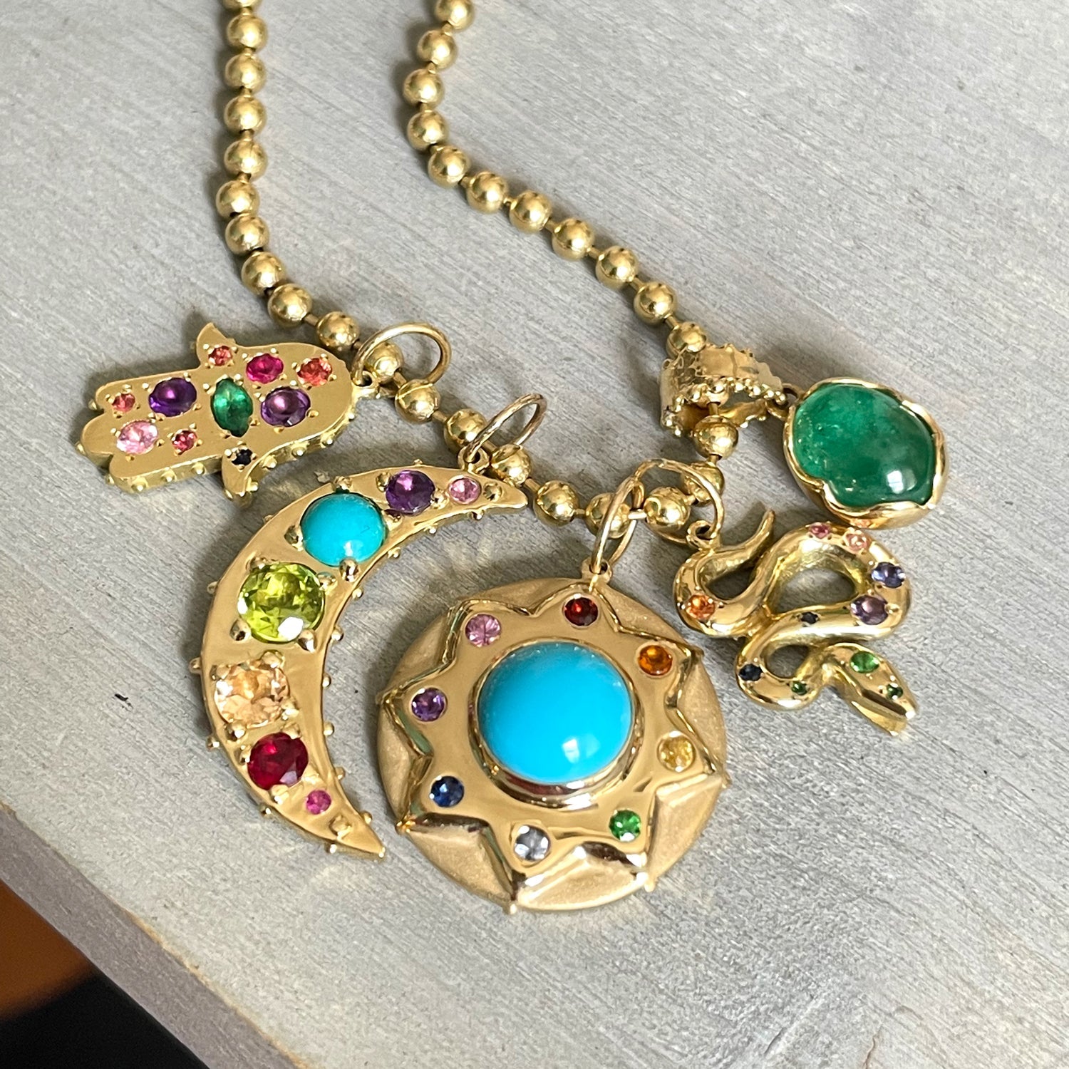 BOHEME RAINBOW GRANDE LUNE CRESCENT CHARM