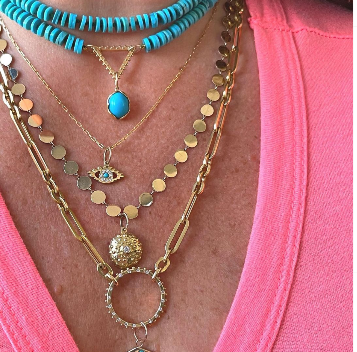 BOHEME TURQUOISE DIAMOND THIRD EYE CHARM rts