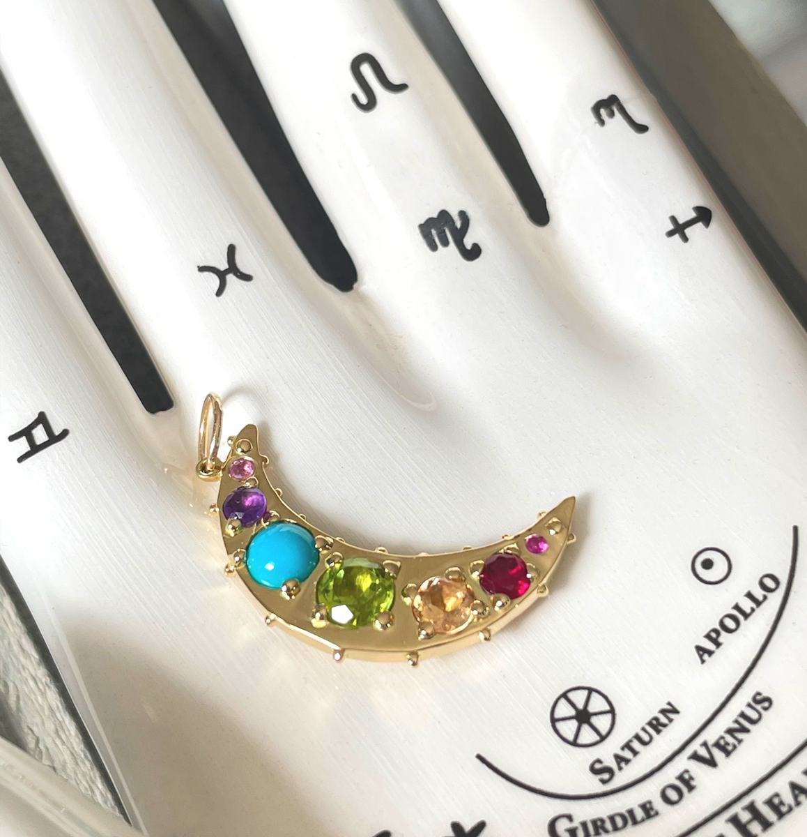 BOHEME RAINBOW GRANDE LUNE CRESCENT CHARM