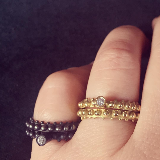 BOHEME END STACK RING