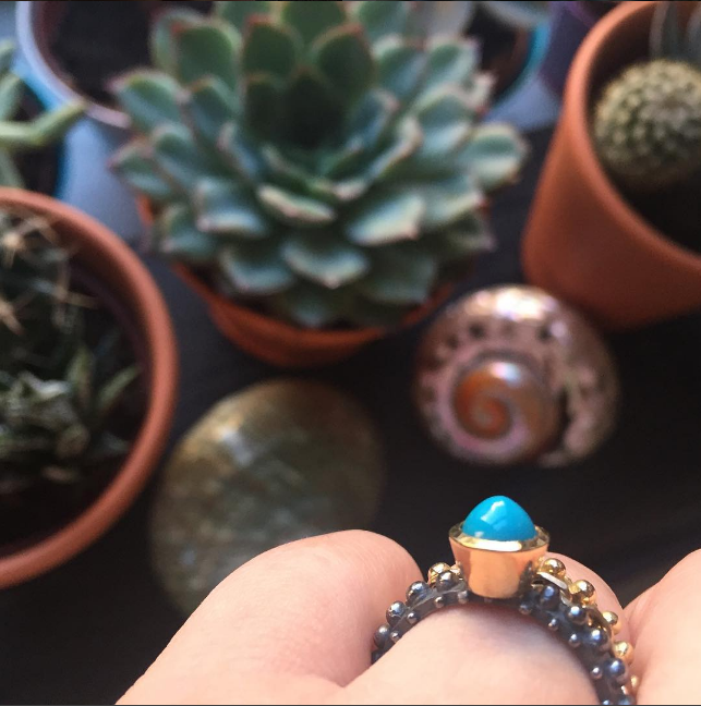 BOHEME SOLITAIRE TURQUOISE RING rts